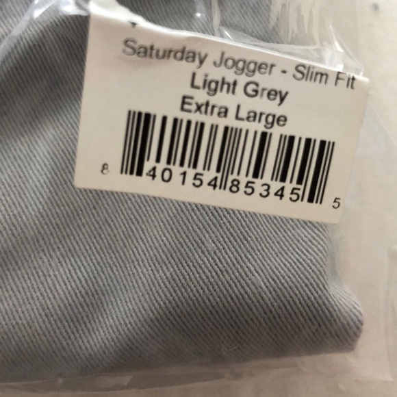Marine Layer Saturday Jogger Pants Drawstring Waist Slim Fit Light Grey NWT XL - Picture 7 of 10